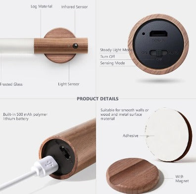 Luz LED con Sensor de Movimiento (Recargable USB) – LuzFácil